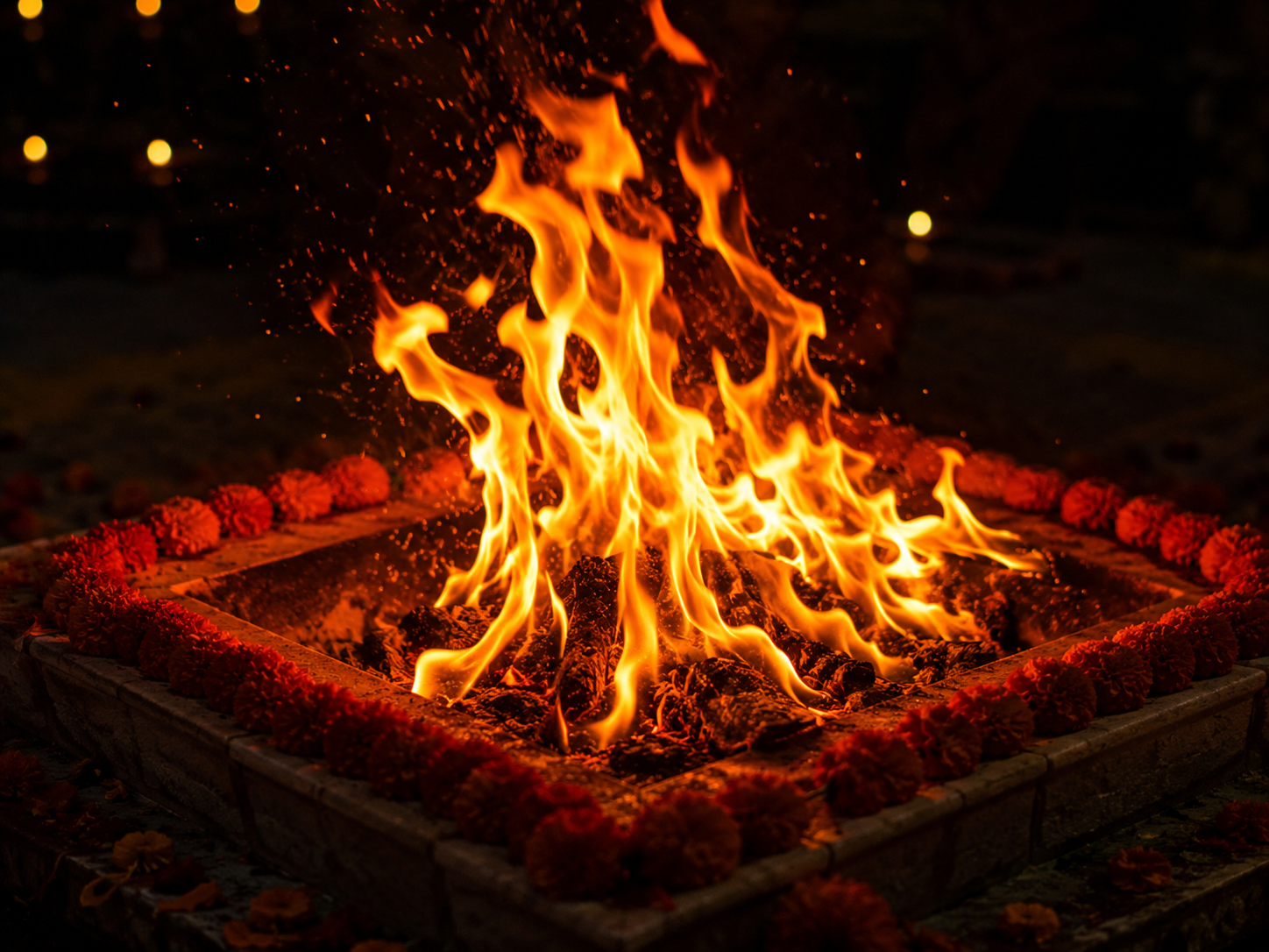 Havan fire for Yagya